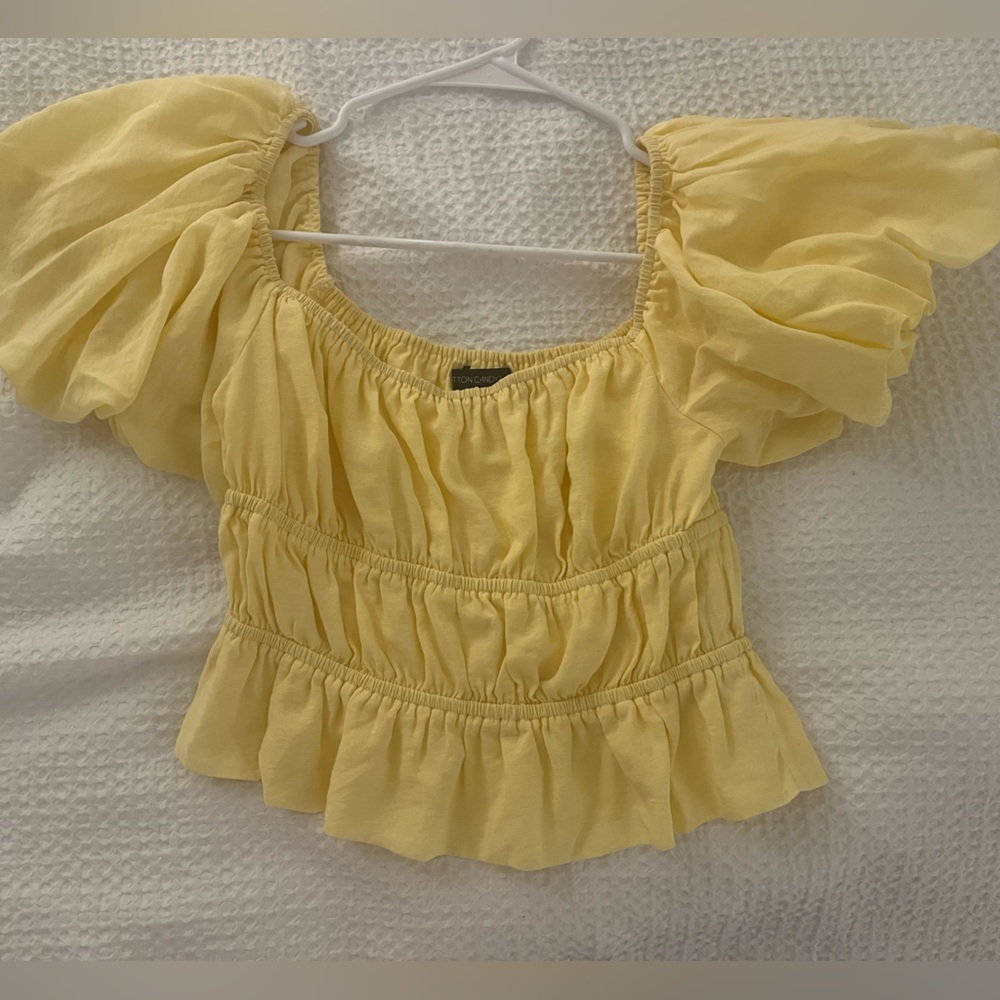 Cotton Candy LA Yellow Crop Top